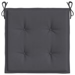 vidaXL Coussins de chaise de jardin lot de 6 anthracite 40x40x4 cm