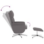 vidaXL Fauteuil inclinable avec repose-pied gris similicuir