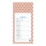 Calendrier Bloc Mensuel Mural 2025 - 16x33cm - Décor aléatoire*