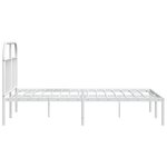 vidaXL Cadre de lit métal sans matelas et tête de lit blanc 150x200 cm