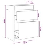 vidaXL Meuble sous lavabo de salle de bain Chêne Sonoma