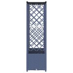 vidaXL Lit Élevé avec Treillis et Toit Gris 202 x 40 x 138 cm PP