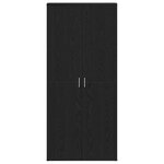 vidaXL Cabinet à chaussures avec étagère Chêne noir 80 x 39 x 178 cm