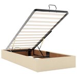 VidaXL Cadre de lit ottoman avec matelas crème 200x200cm tissu
