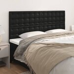 vidaXL Têtes de lit 4 Pièces Noir 80x5x78/88 cm Similicuir
