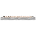 vidaXL Cadre de lit sonoma gris 140x200 cm bois d'ingénierie