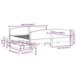 vidaXL Cadre de lit sans matelas blanc 200x200 cm bois massif de pin