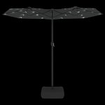 vidaXL Parasol à double tête avec LED anthracite 316x240 cm