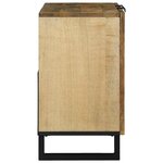 vidaXL Meuble Sous Lavabo avec étagère Marron  Noir 62 x 33 x 58 cm