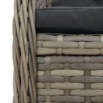 vidaXL Ensemble à manger de jardin 5 Pièces coussins gris résine tressée