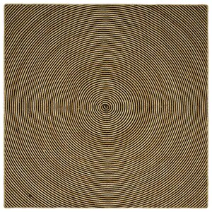 vidaXL Tapis Naturel et Noir 240 x 240 cm Jute