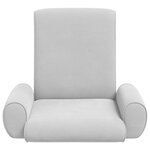 vidaXL Fauteuil de sol ajustable Gris clair Velours grainé