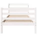 vidaXL Cadre de lit avec tête de lit sans matelas blanc 100x200 cm