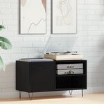 Meuble d'enregistrement vidaXL Chêne noir 84 5x38x48 cm Bois d'ingénierie