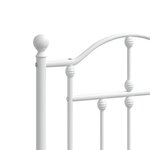 vidaXL Cadre de lit métal sans matelas et pied de lit blanc 150x200 cm