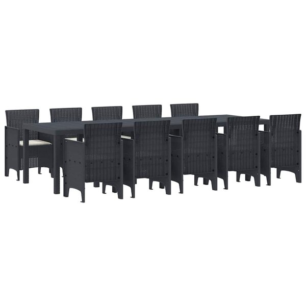 vidaXL Ensemble de salle à manger pour jardin avec coussin 11 Pièces
