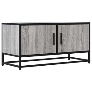 vidaXL Meuble TV sonoma gris 80x34 5x40 cm bois d'ingénierie et métal