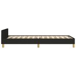vidaXL Cadre de lit avec tête de lit sans matelas noir 80x200 cm tissu