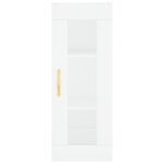 vidaXL Buffet haut Blanc 34 5x34x180 cm Bois d'ingénierie