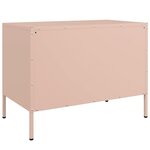 vidaXL Meuble TV rose 68x39x50 5 cm acier