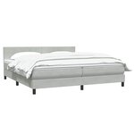 vidaXL Sommier à lattes de lit et matelas gris clair 180x220cm velours