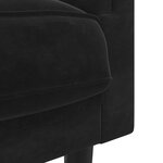 vidaXL Canapé avec coussins 2 places noir velours