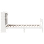 vidaXL Lit bibliothèque sans matelas blanc 90x200cm bois de pin massif