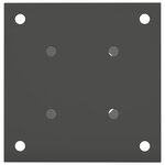 vidaXL Ancre ronde au sol 4 Pièces Anthracite 15 x 15 x 15 cm métal