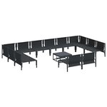 vidaXL Ensemble de canapé de jardin 13 Pièces Anthracite Acier
