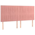 vidaXL Cadre de lit avec tête de lit Rose 160x200 cm Velours
