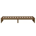 vidaXL Cadre de lit sans matelas marron miel bois massif 90x200 cm