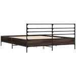 vidaXL Cadre de lit sans matelas chêne marron 150x200 cm