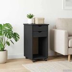 vidaXL Cabinet roulant Gris 34 x 39 x 65 5 cm Pin massif