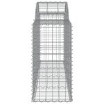 vidaXL Paniers à gabions arqués 7 Pièces 200x50x80/100 cm Fer galvanisé