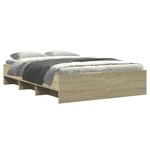 vidaXL Cadre de lit sans matelas chêne sonoma 120x190 cm