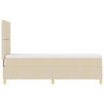 vidaXL Lit à ressort LED avec matelas Crème 80 x 200 cm tissu