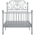 vidaXL Cadre de lit sans matelas gris métal 100x200 cm