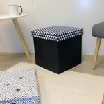 Pouf coffre carré pliable scandinave