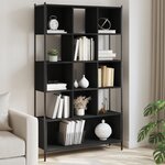 vidaXL Bibliothèque noir 102x28x172 cm bois d'ingénierie