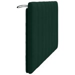 vidaXL Coussin de tête de lit Hanko vert foncé 120 cm velours