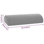 vidaXL Coussin pour jambes Géométrique Gris 52 x 20 x 11 cm