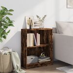 vidaXL Bibliothèque Chêne fumé 60x24x76 cm Bois d'ingénierie