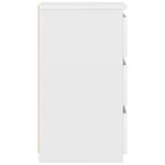vidaXL Tables de chevet 2 Pièces Blanc 40x35x62 5 cm Aggloméré