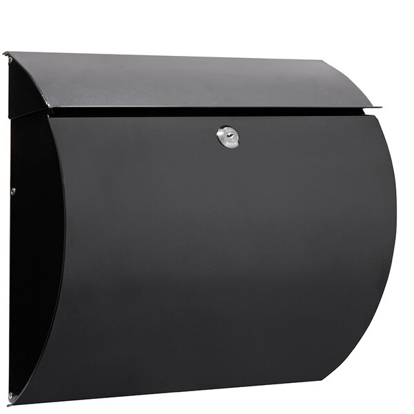 Boîte aux Lettres en Acier  Aura E5404  Grande capacité  Anti-pluie  Noir