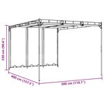 vidaXL Pavillon 4 x 3 x 2 3 m Vert Polyester et Acier