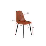 Venture Home Chaises à manger lot de 2 Polar Aspect cuir marron/noir