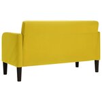 vidaXL Canapé causeuse jaune 109 cm velours