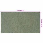 vidaXL Tapis de surface Vert olive 60 x 110 cm Jute