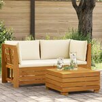 vidaXL Ensemble de salon de jardin 2 Pièce Marron Bois d'Acacia Massif