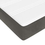 vidaXL Matelas de lit à ressorts ensachés Gris foncé 120x200x20 cm